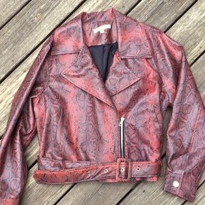 Snakeskin pleather jacket